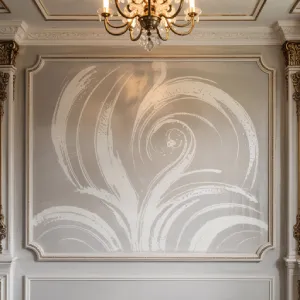 Venetian plaster accent wall
